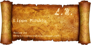 Lippe Mihály névjegykártya